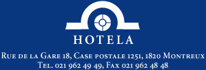 HOTELA, Rue de la Gare 18, 1820 Montreux, tel : 021 962 49 49